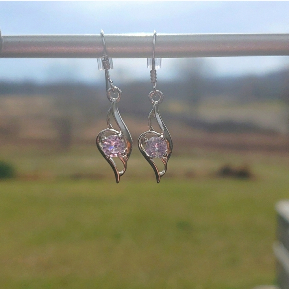 62. Silver dangle earrings